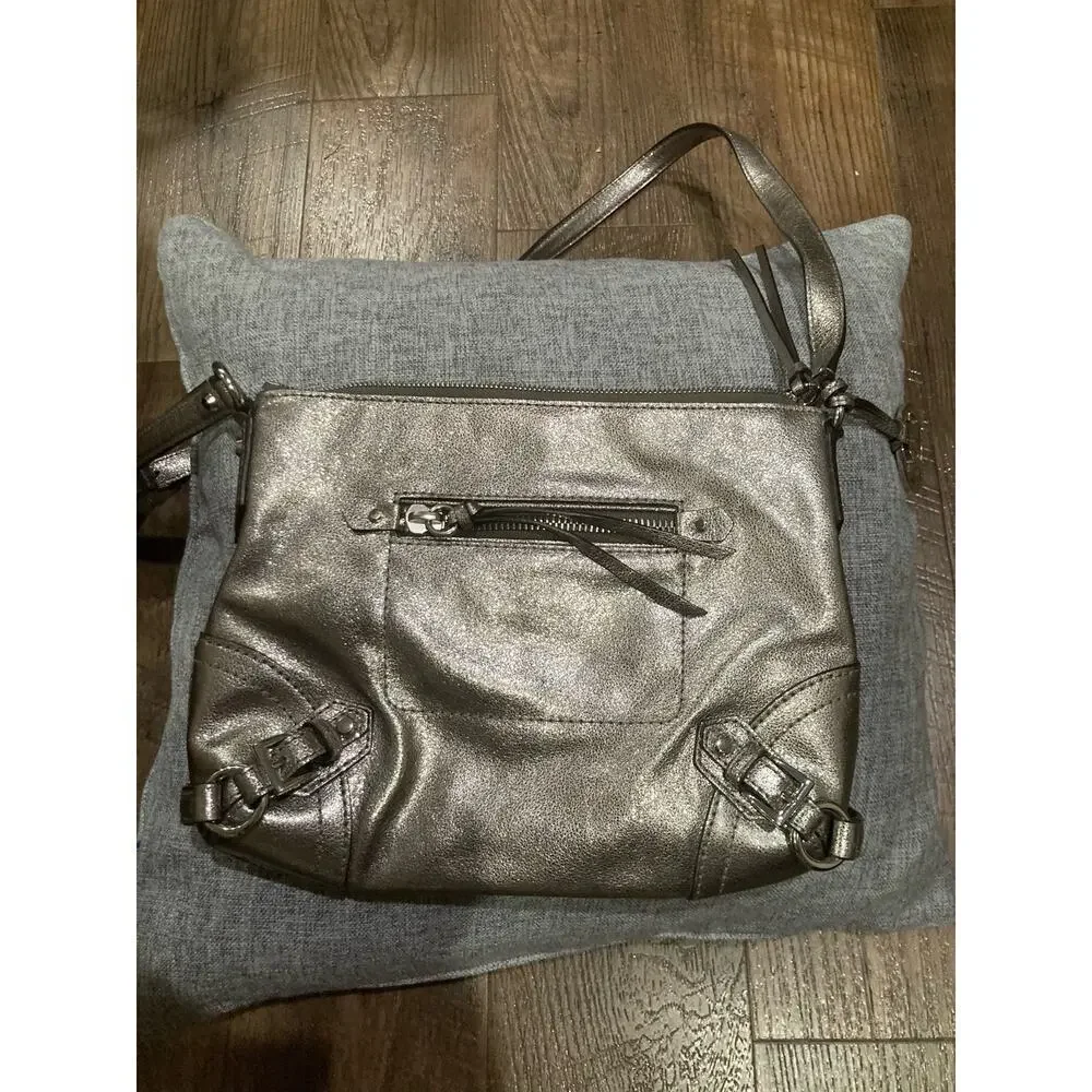 MICHAEL KORS, SMALL LEATHER METALIC SPARKEL CROSSBODY BAG
